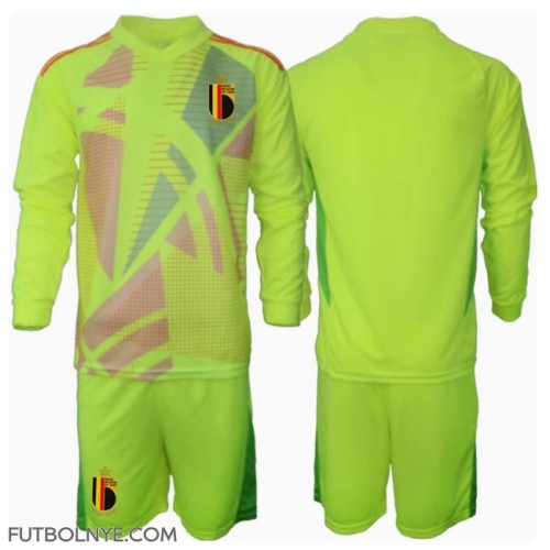Camiseta Bélgica Portero Visitante Equipación para niños Eurocopa 2024 manga larga (+ pantalones cortos)